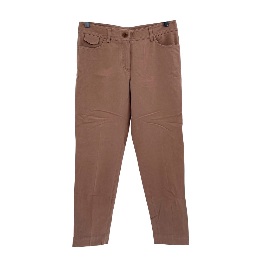 Brunello‎ Cucinelli Chino Pants Women Size 4 Brown Tan